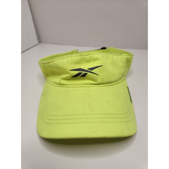 Reebok Hat Cap Strap Back Visor Neon Green Logo Adjustable - Picture 1 of 4